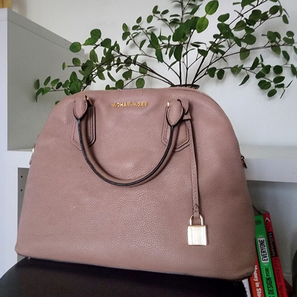 Mk michael kors light pink leather satchel purse bag Handbag